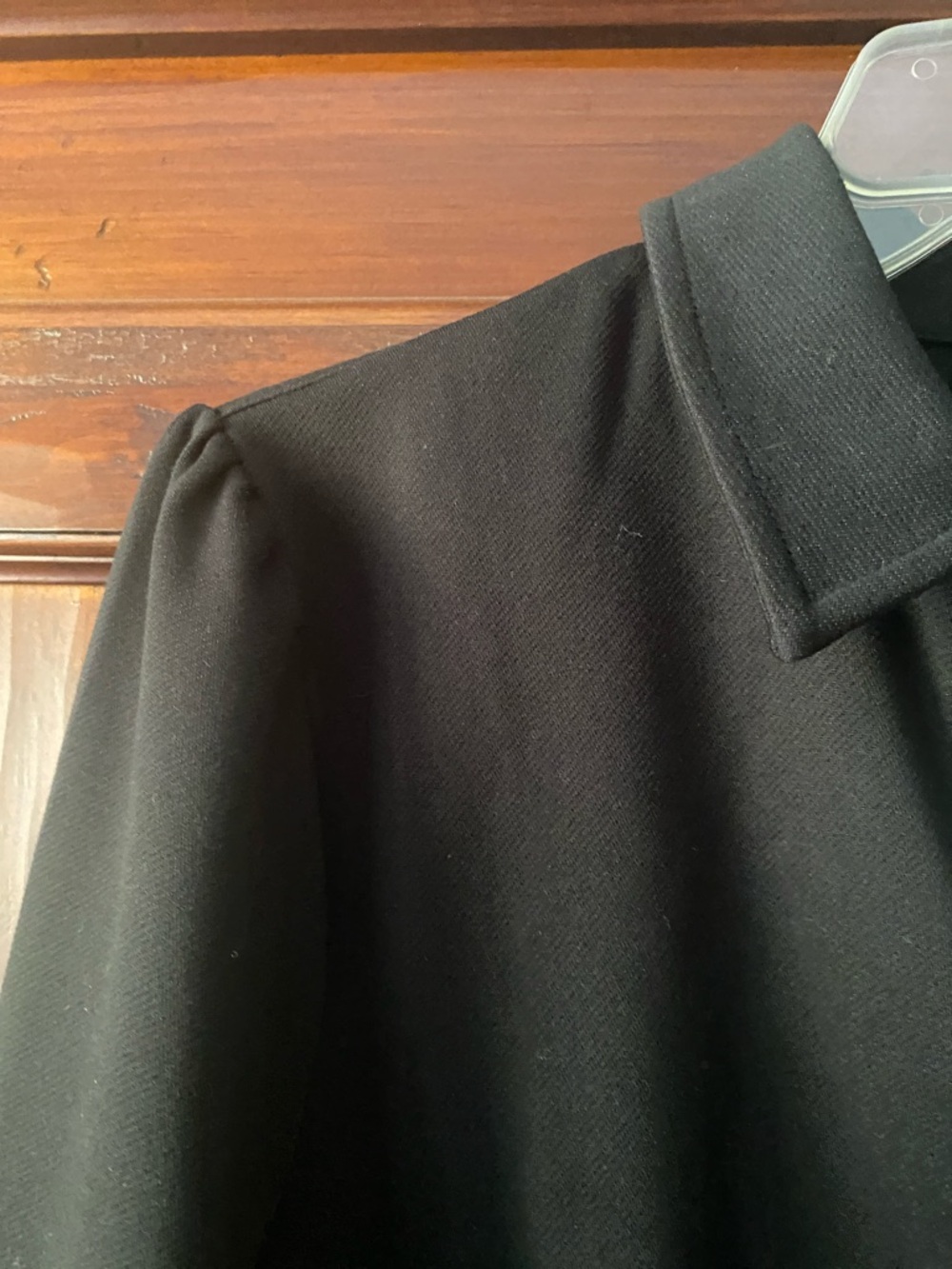 Talbots Black V-neckline Collared Blouse - Medium - Picture 7 of 16